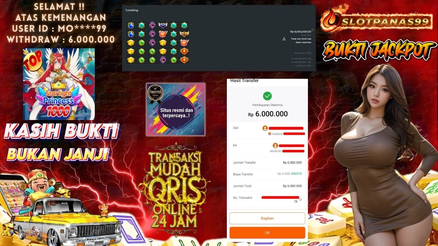 SLOTPANAS99 JACKPOT SLOT STARLIGHT PRINCESS 1000